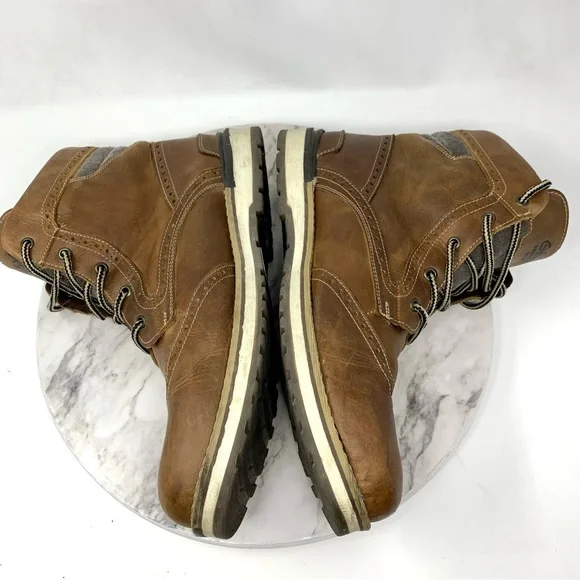 GBX Wingtip Tweed Leather Lace Up Oxford Boots 12 Mens  display picture 1